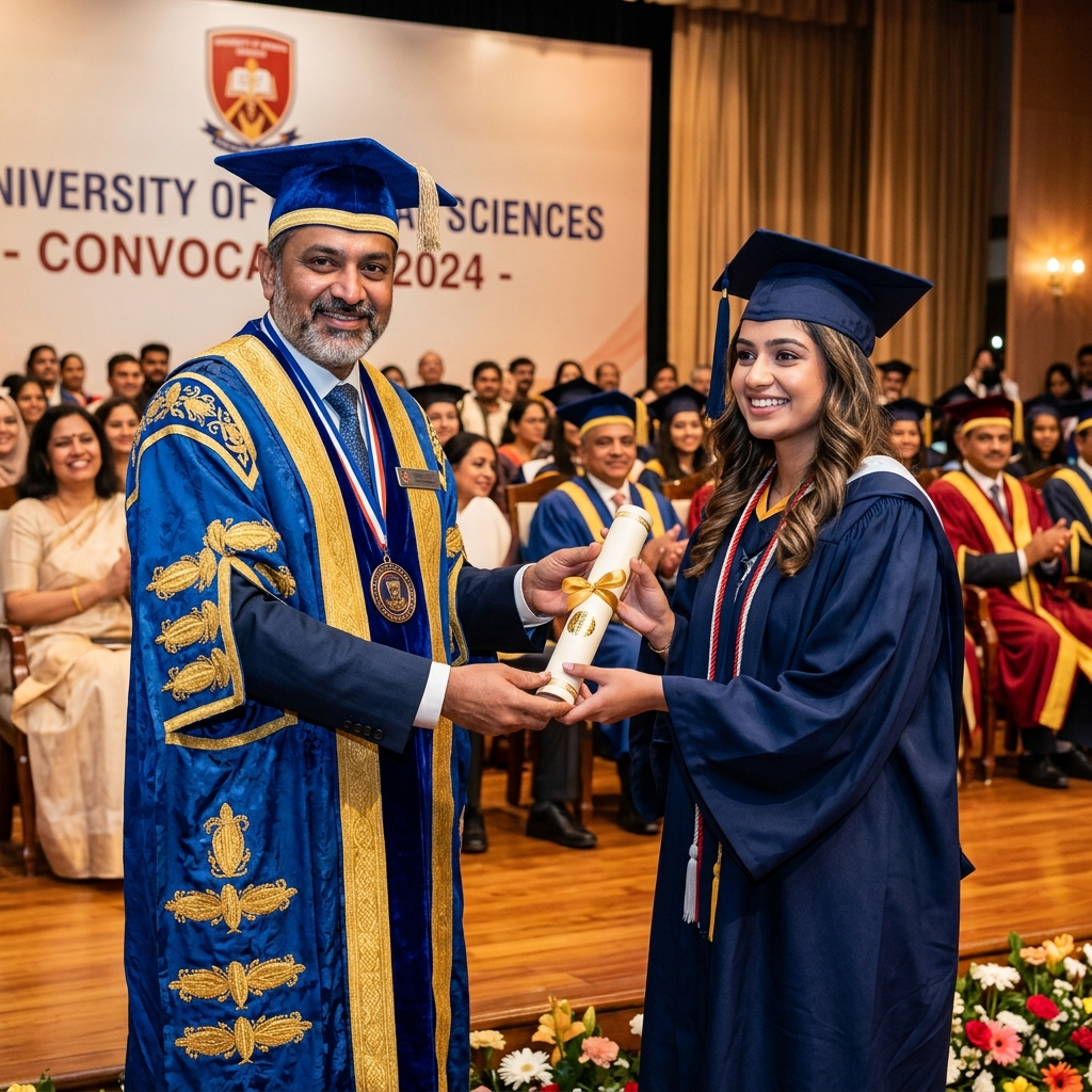 Dr. Virensinh Solanki distributing graduation degrees